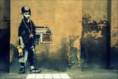 BANKSY B-Boy Ghetto Boombox Canvas Print