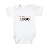 Rompertjes baby met tekst - Go step on a Lego - Romper wit - Maat 74/80