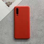 Voor Huawei P30 schokbestendig mat TPU beschermhoes (rood)