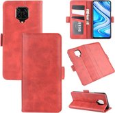 Voor Geschikt voor Xiaomi Redmi Note 9 Pro Dual-side magnetische gesp horizontale flip lederen tas met houder & kaartsleuven & portemonnee (rood)