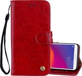 Business Style Oil Wax Texture Horizontal Flip Leather Case voor Huawei Honor 7C / Enjoy 8 / Y7 (2018) / Y7 Prime (2018) / Nova 2 Lite, met houder en kaartsleuven en portemonnee (r
