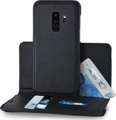 Azuri wallet case with removable magnetic cover - zwart - voor Samsung S9 Plus