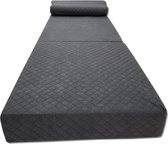 Opvouwbaar matras - 1 persoons - 70x200x15 cm - donker grijs