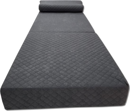 Opvouwbaar matras - 1 persoons - 70x200x15 cm - donker grijs | bol.com