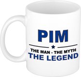 Pim The man, The myth the legend cadeau koffie mok / thee beker 300 ml