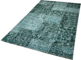Flycarpets Patchwork Modern Vloerkleed Kleur: Turquoise - Afmeting: 160x230 cm