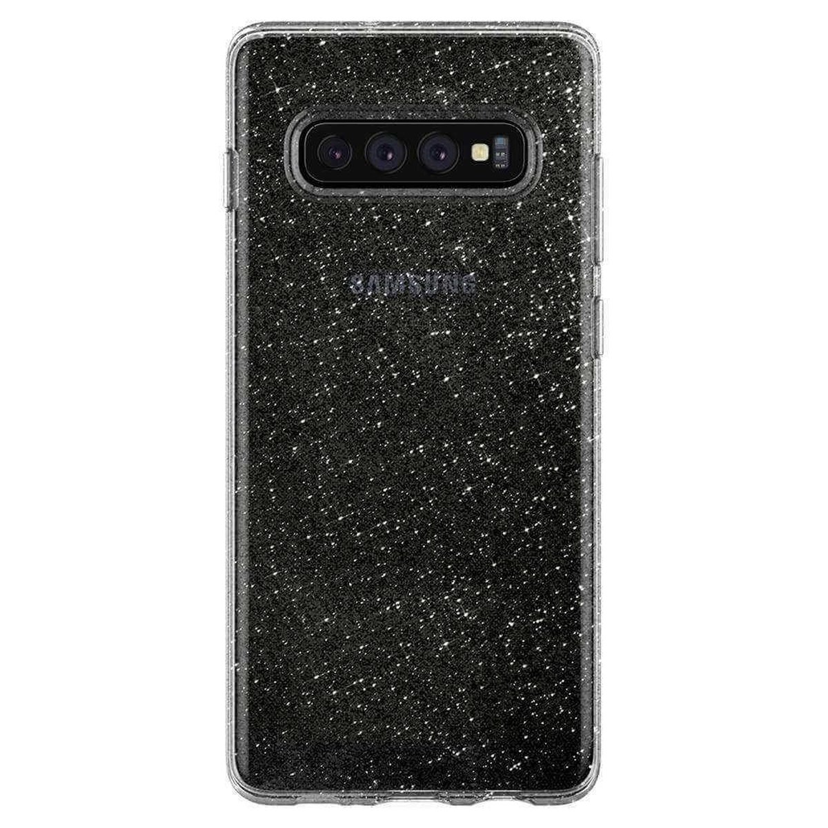 Spigen Backcase hoesje Liquid Crystal Glitter Samsung S10 Plus Transparant
