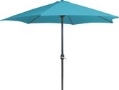 4Goodz Aluminium parasol 300 cm met opdraaimechanisme - Blauw