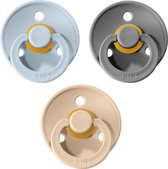 BIBS Fopspeen - Maat 2 (6-18 maanden) - 3 stuks - Baby Blue, Vanilla en Smoke