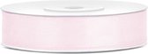 1x Hobby/decoratie poeder roze satijnen sierlinten 1,2 cm/12 mm x 25 meter - Cadeaulint satijnlint/ribbon - Poeder roze linten - Hobbymateriaal benodigdheden - Verpakkingsmaterialen