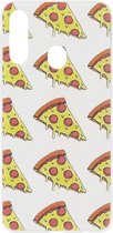 ADEL Siliconen Back Cover Softcase Hoesje Geschikt voor Samsung Galaxy A20e - Pizza Junkfood