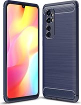 Xiaomi Mi Note 10 Lite Geborsteld TPU Hoesje Blauw