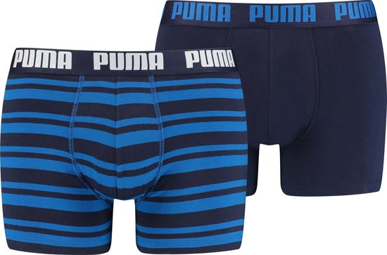 Puma - Lot de 2 Boxer Heritage Stripe - Blue