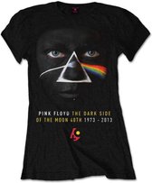 Pink Floyd Dames Tshirt -L- Dark Side Of The Moon 40th Face Paint Zwart