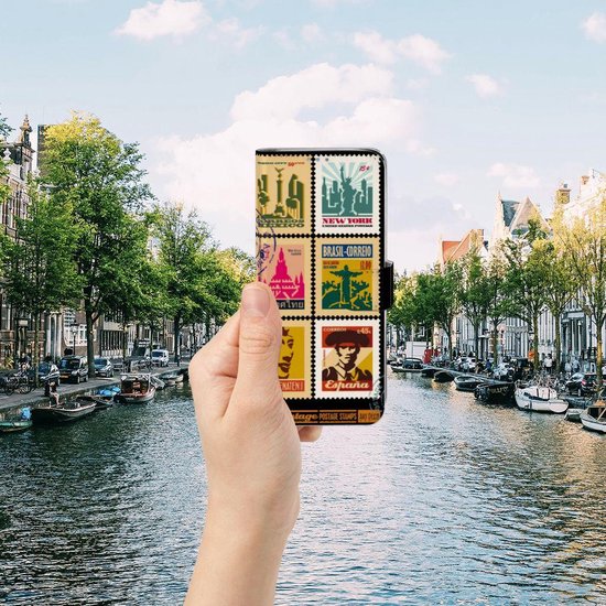 Portefeuille Samsung S10 Lite Cuir PU Portefeuille Livre Timbres