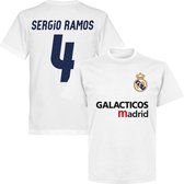 Galacticos Real Madrid Sergio Ramos 4 Team T-shirt - Wit - S