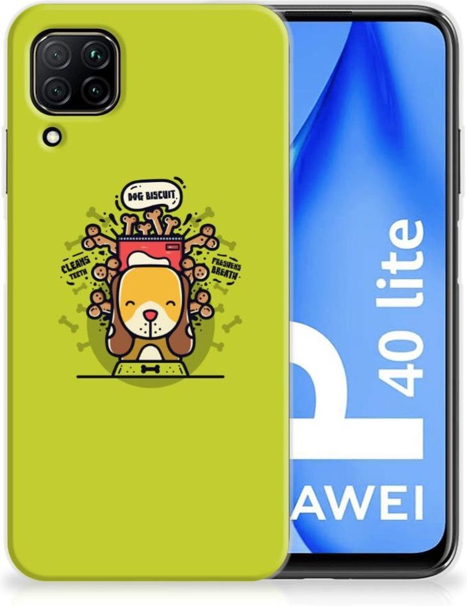 Huawei P40 Lite Telefoonhoesje met Naam Doggy Biscuit