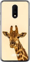 OnePlus 7 Hoesje Transparant TPU Case - Giraffe #ffffff