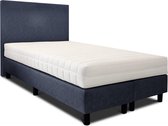 Boxspring Flanny Twijfelaar Budget compleet, merk Olympic Life, 120 x 210 cm, blauw