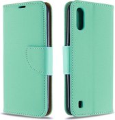 Voor xiaomi redmi k30 litchi textuur pure kleur horizontale flip pu lederen case met houder & kaartsleuven & portemonnee & lanyard (groen)