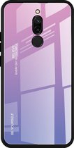 Voor Geschikt voor Xiaomi Redmi 8 gradiÃ«ntkleur glazen behuizing (lichtpaars)