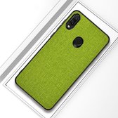 Schokbestendige stoffen textuur PC + TPU beschermhoes voor Xiaomi Redmi Note 7 (groen)