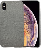 Voor iPhone XR Fabric Style TPU beschermende schaal (grijs)