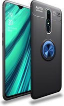 lenuo Shockproof TPU Case voor OPPO F11 / A9, met onzichtbare houder (zwart blauw)