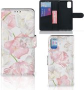 GSM Hoesje Geschikt voor Samsung Galaxy A41 Wallet Case Cadeau voor Mama Lovely Flowers