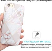 geschikt voor Apple iPhone 7/8 hoesje marmeren patroon + glazen screen protector