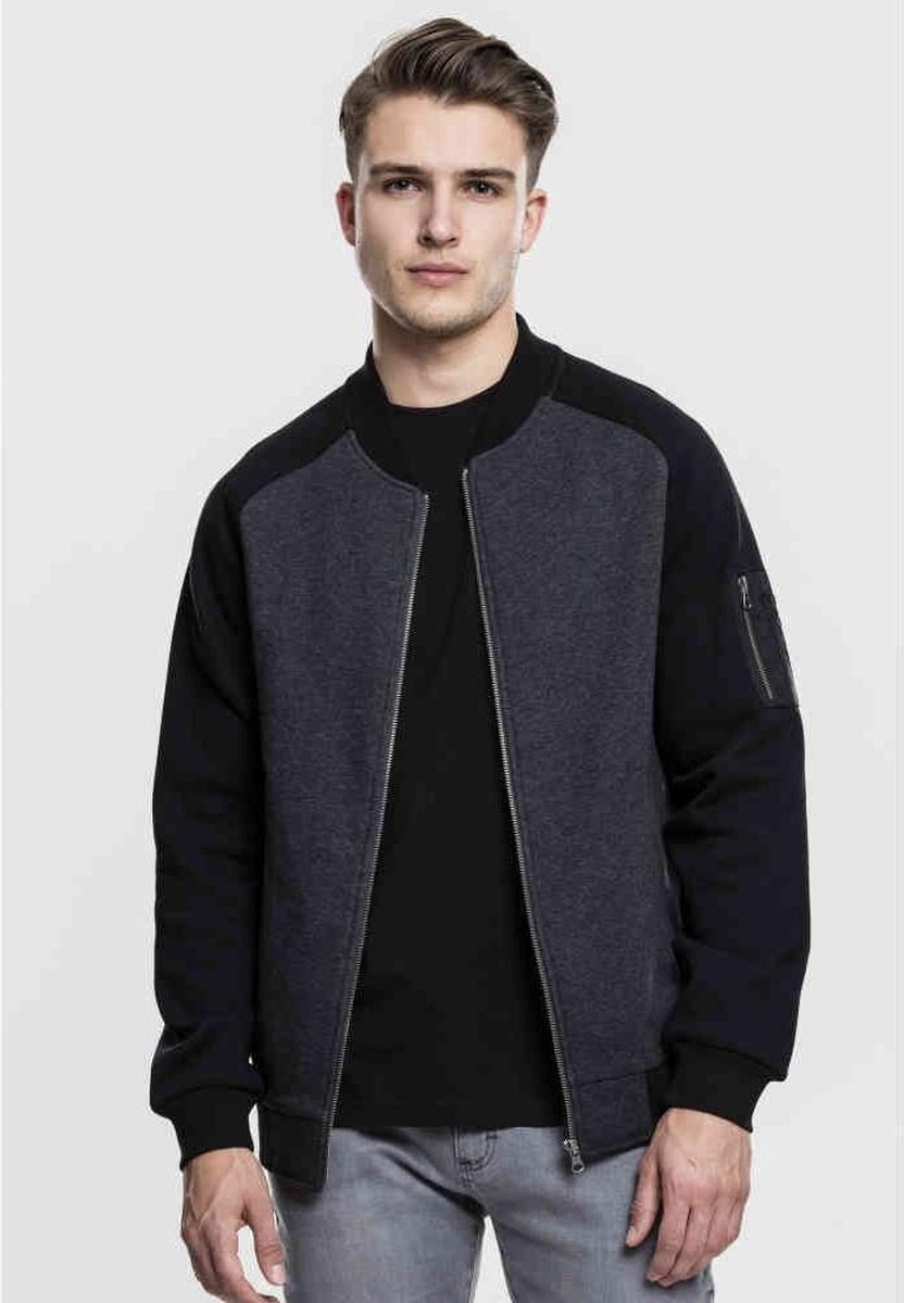 Urban Classics Bomber jacket -S- 2-Tone Raglan Sweat Grijs