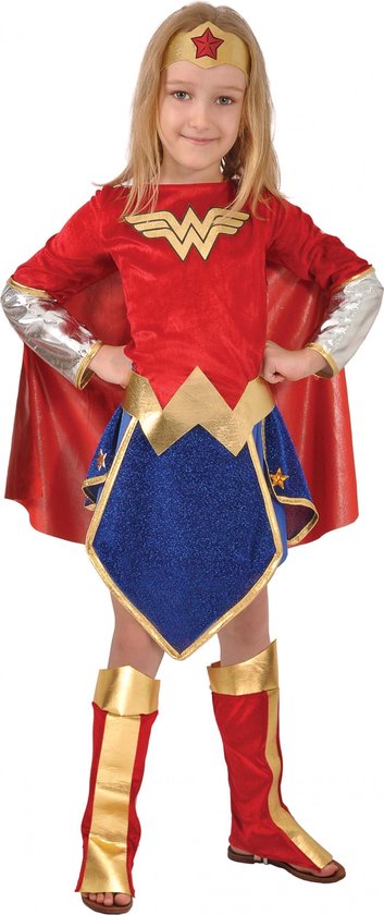 verslag doen van plus kom Dc Comics Verkleedpak Wonder Woman Meisjes Rood 5-delig Maat 98-104 |  bol.com