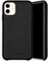 Selencia Gaia Slang Backcover iPhone 11 hoesje - Zwart