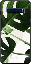 Samsung Galaxy S10 Plus Hoesje TPU Case - Tropical Plants #ffffff