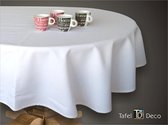 Tafelkleed Maria ovaal wit 150 x 280 vuilafstotend