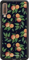 Samsung A7 2018 hoesje - Fruit / Sinaasappel | Samsung Galaxy A7 (2018) case | Hardcase backcover zwart