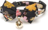Necoichi kattenhalsband kimono strik - paars - verstelbaar van 25-36cm - kattenhalsband - halsbandje