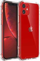 Silicone Geschikt voor: iPhone 11 Pro Max - Anti -Shock Hoesje - Transparant