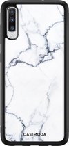 Samsung A70 hoesje - Marmer grijs | Samsung Galaxy A70 case | Hardcase backcover zwart