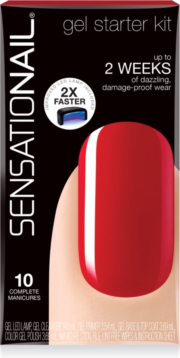Spruit behang plug Sensationail Starter kit - Scarlet Red - Gel nagellak | bol.com