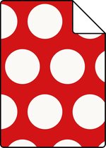 ESTAhome A4 proefstaal van behang kleine stippen rood - 138720 - 21 x 26 cm