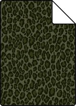 Proefstaal ESTAhome behang panterprint donkergroen - 139153 - 26,5 x 21 cm