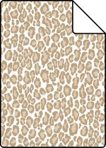 Proefstaal ESTAhome behang panterprint donker beige - 139151 - 26,5 x 21 cm