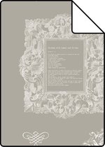Proefstaal ESTAhome behang recepten taupe - 127632 - 26,5 x 21 cm