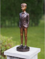 Tuinbeeld - bronzen beeld - keurige jongen! - Bronzartes - 42 cm hoog