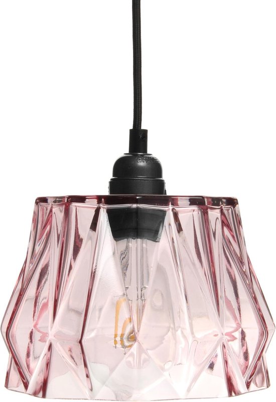 Aurea Handgemaakt Hanglamp Glas Roze - | bol.com