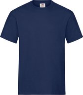 3-Pack Maat S - T-shirts donkerblauw/navy heren - Ronde hals - 195 g/m2 - Ondershirt shirt - Donker blauwe katoenen shirts voor mannen
