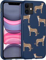 iMoshion Design voor de iPhone 11 hoesje - Luipaard - Blauw