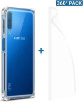 IMAK Samsung A7 (2018) Hoesje TPU met Screenprotector Transparant