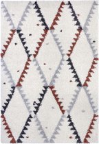 Hoogpolig vloerkleed Lark - crème/bruin 160x230 cm